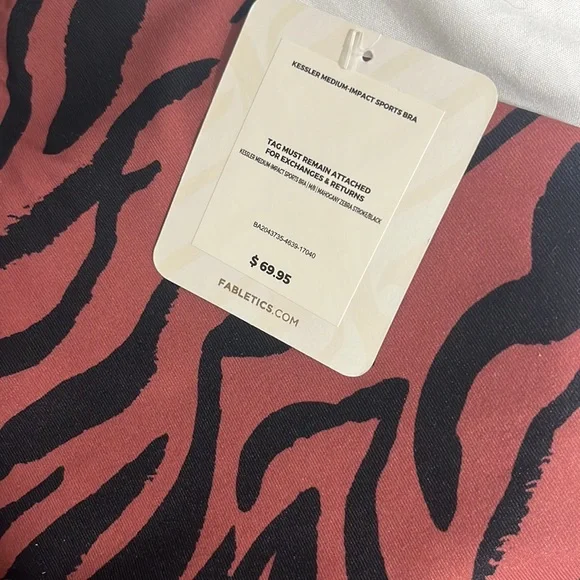 zebra print sports bra - Picture 3 of 4